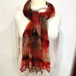 Womens Scarf Wrap Belt Sequin Sparkle MultiColor Lightweight Mesh Fabric 68"x17"